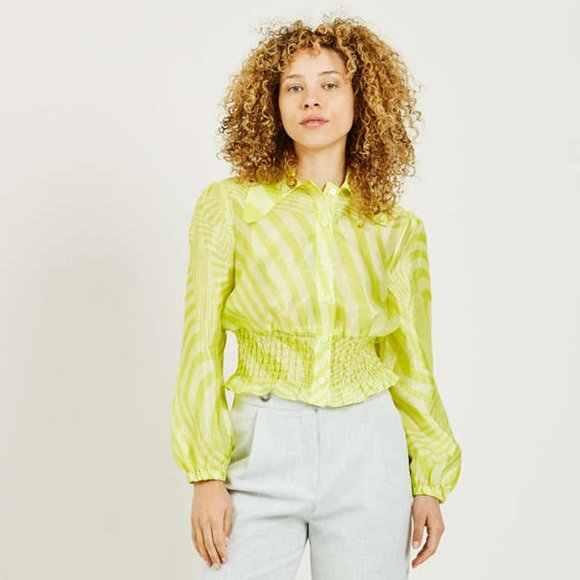Baum Und Pferdgarten Tops - Baum & Pferdgarten • Lime Minna Blouse, size EU 42 / US 10